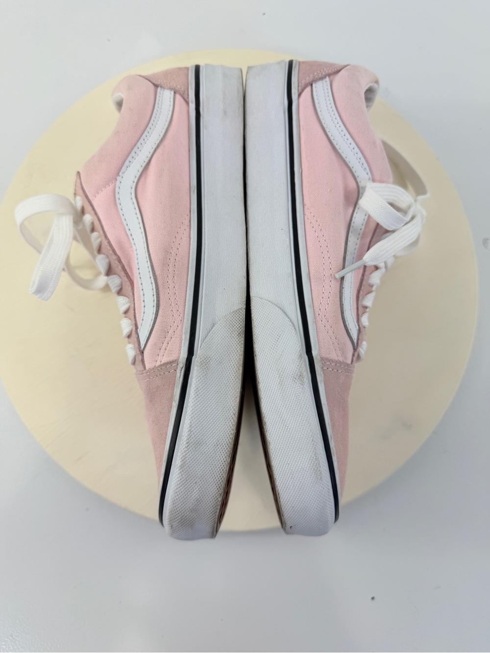 Vans Women’s Pink Canvas Ward Low-Top Sneakers Skate Shoes White Stripe Sz‎ 10.5 - Picture 8 of 12